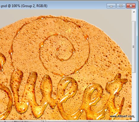 Honey leaking effect on the delicious pancake. Honey, sweet text effect, honey drops, realistic honey effect liquid honey, thin russian pancake.